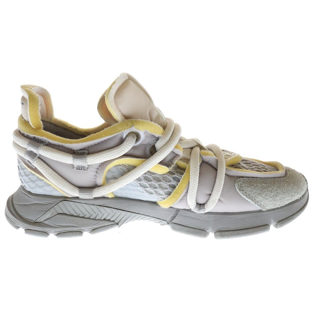 LACOSTE(ラコステ) ロープシューレース メッシュ ローカットスニーカー グレー UK9 745SMA00021E7