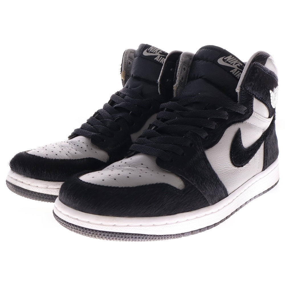 NIKE(ナイキ) WMNS AIR JORDAN 1 RETRO HIGH OG Medium Grey ウィメンズ エアジョーダン レトロ ハイカットスニーカー グレー/ブラック US10/27.0cm DZ2523-001
