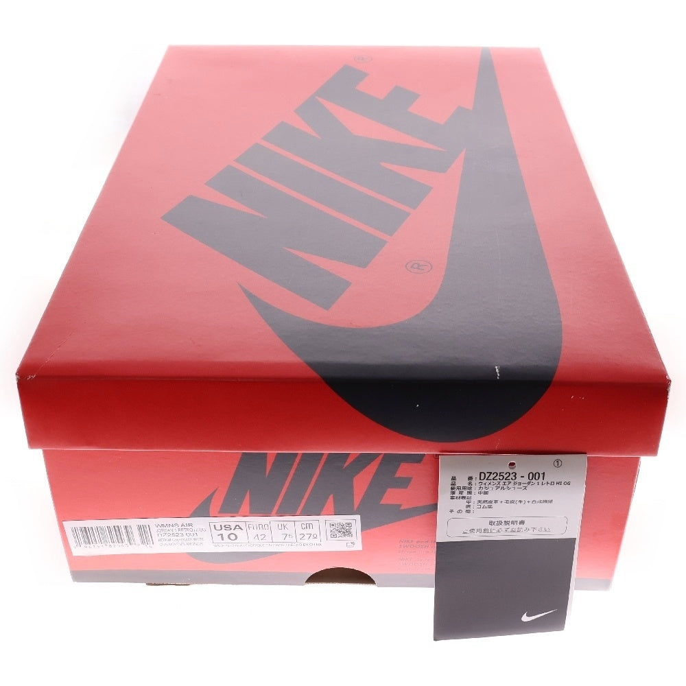 NIKE(ナイキ) WMNS AIR JORDAN 1 RETRO HIGH OG Medium Grey ウィメンズ エアジョーダン レトロ ハイカットスニーカー グレー/ブラック US10/27.0cm DZ2523-001