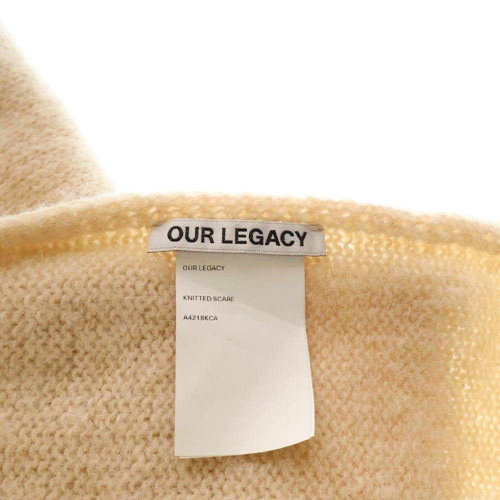 OUR LEGACY(アワーレガシー) Knitted Scarf アルパカニットマフラー ベージュ A4218KCA