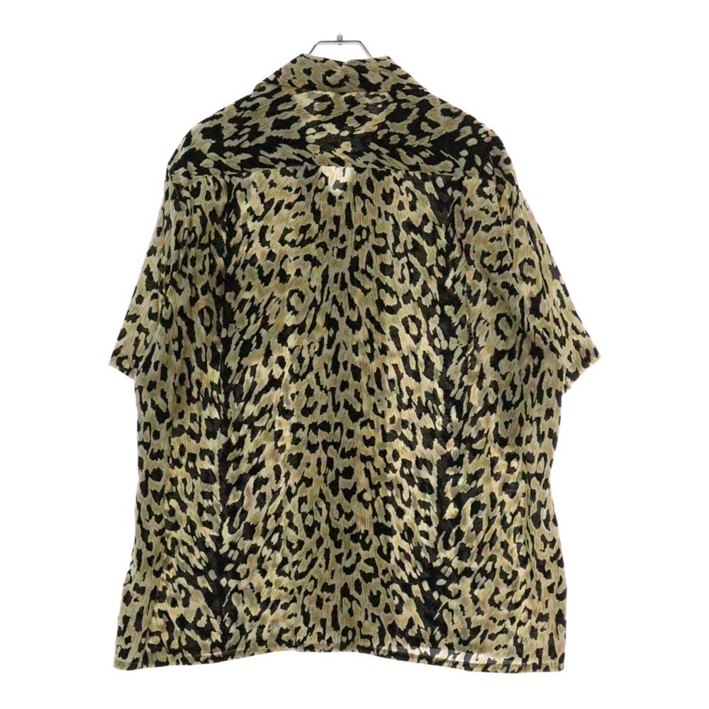 WACKO MARIA(ワコマリア) 24AW LEOPARD HAWAIIAN SHIRT S/S レオパード柄 ハワイアンシャツ 半袖シャツ ブラック/ホワイト