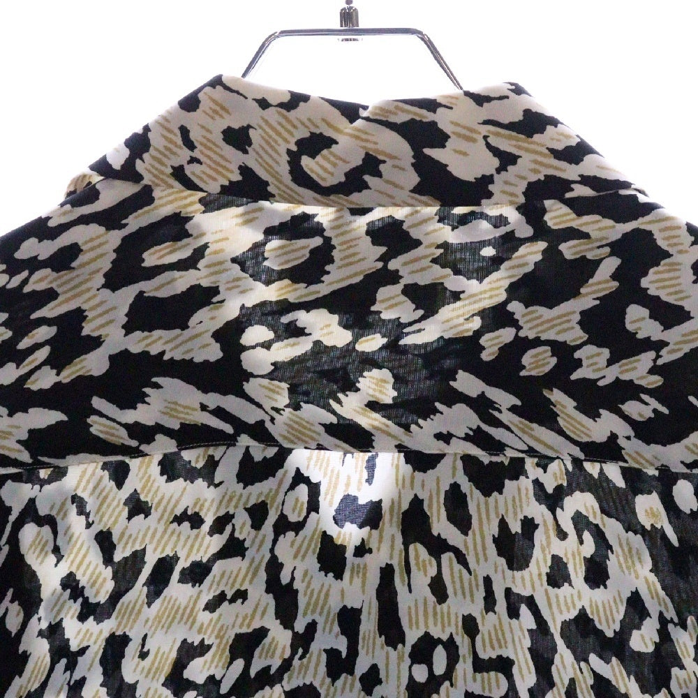 WACKO MARIA(ワコマリア) 24AW LEOPARD HAWAIIAN SHIRT S/S レオパード柄 ハワイアンシャツ 半袖シャツ ブラック/ホワイト