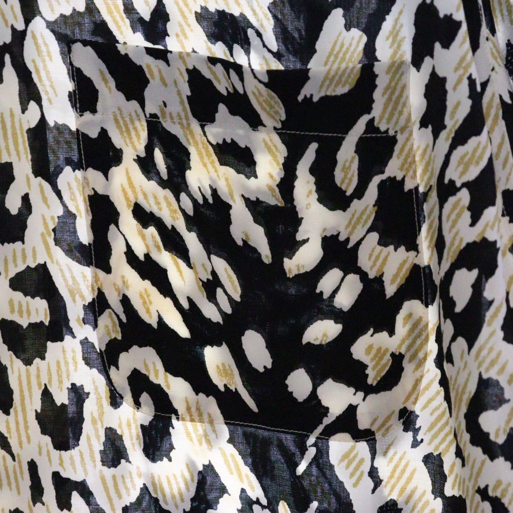 WACKO MARIA(ワコマリア) 24AW LEOPARD HAWAIIAN SHIRT S/S レオパード柄 ハワイアンシャツ 半袖シャツ ブラック/ホワイト