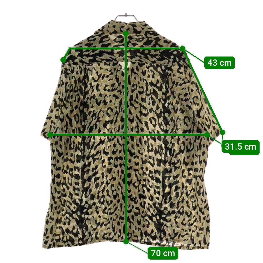 WACKO MARIA(ワコマリア) 24AW LEOPARD HAWAIIAN SHIRT S/S レオパード柄 ハワイアンシャツ 半袖シャツ ブラック/ホワイト
