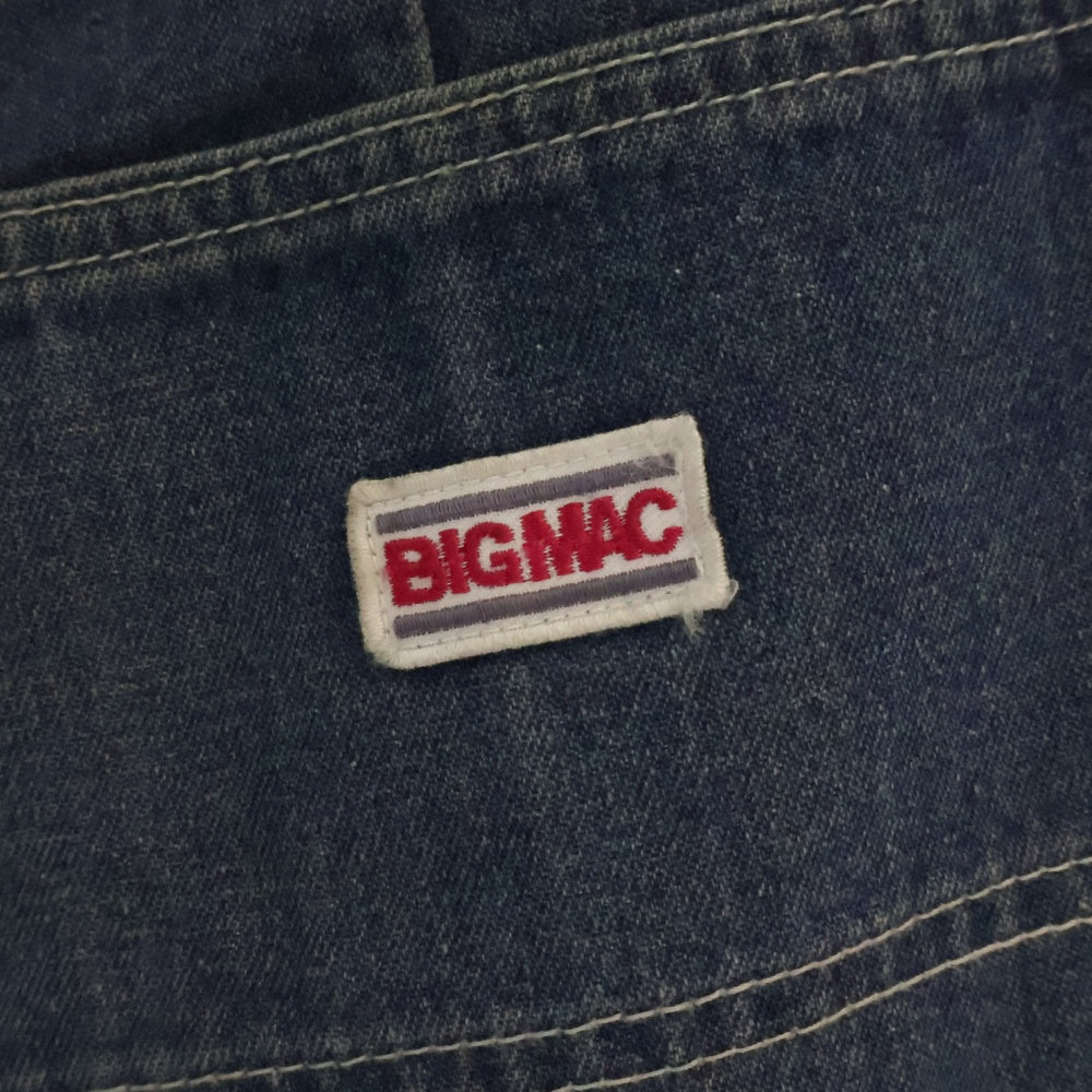 BIGMAC(ビッグマック) ポケットロゴ ジップフライ ワイド デニムパンツ インディゴ BIG-033
