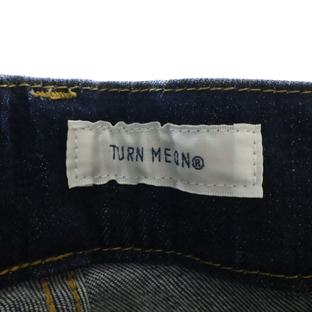 TURN ME ON(ターンミーンオン) ドローコード ジップフライ コットン スキニーデニムパンツ インディゴ