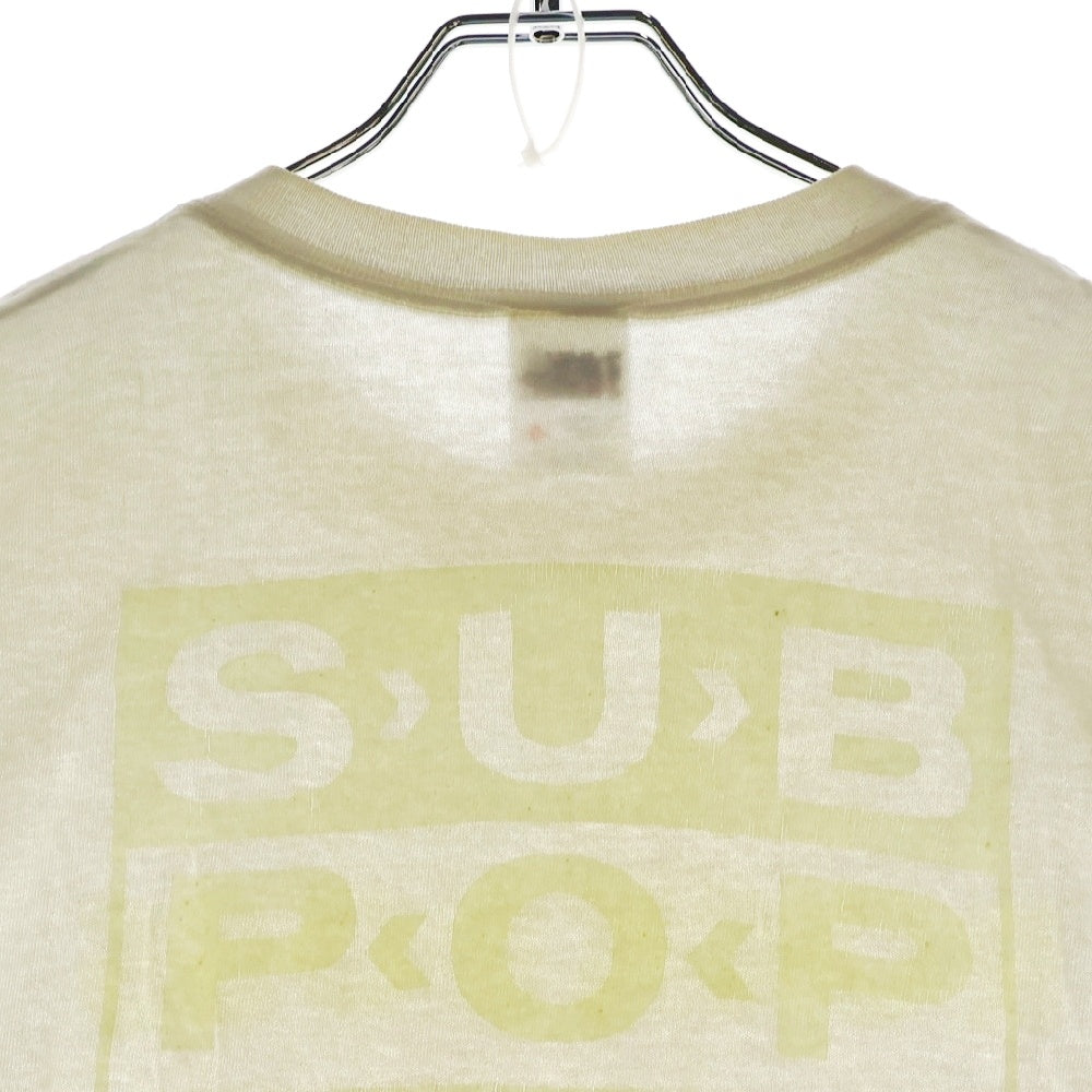 VINTAGE(ヴィンテージ) 00S SUB POP ROCKBOSS サブポップ ロックボス グラフィックプリント アンビルタグ 半袖Tシャツ カットソー ホワイト
