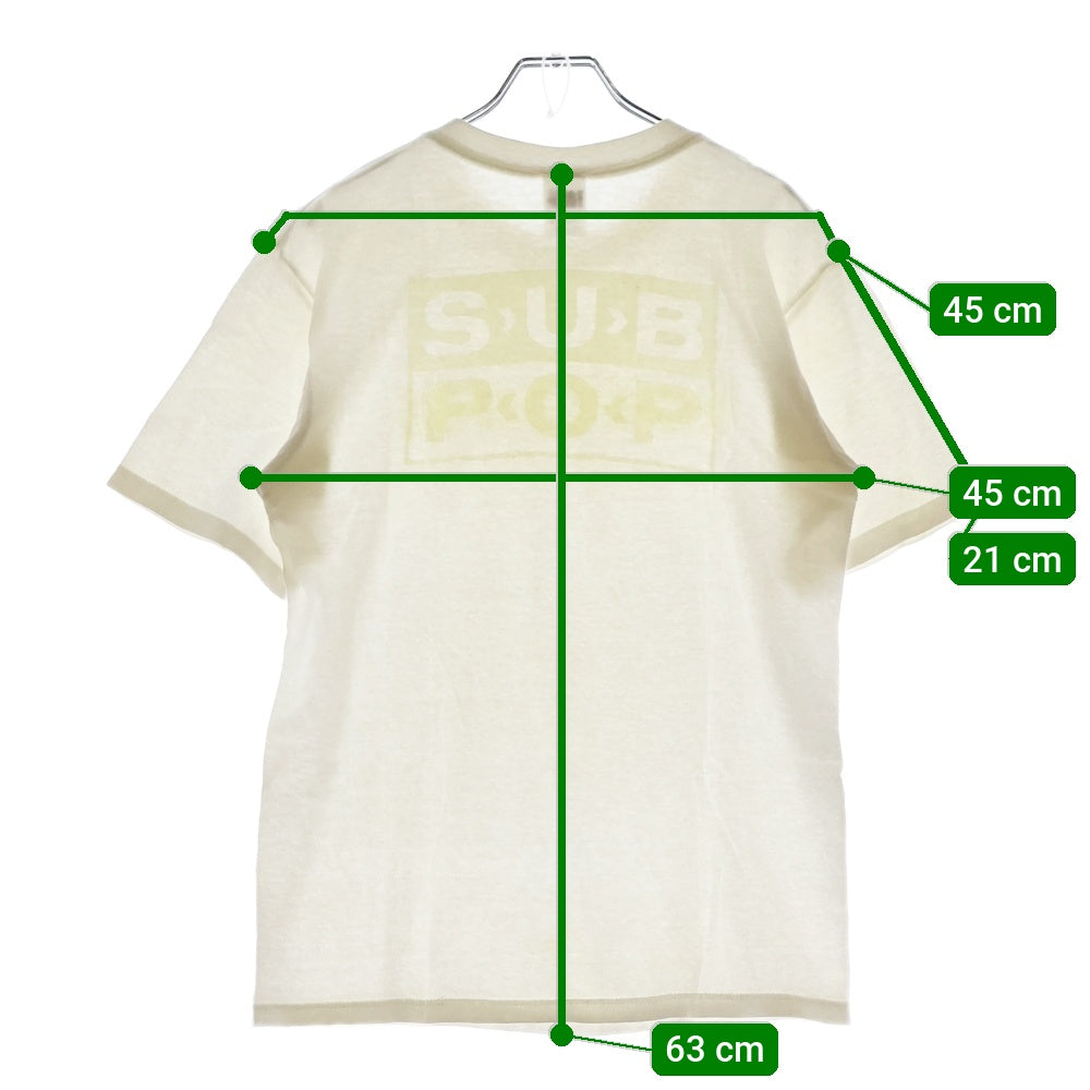 VINTAGE(ヴィンテージ) 00S SUB POP ROCKBOSS サブポップ ロックボス グラフィックプリント アンビルタグ 半袖Tシャツ カットソー ホワイト