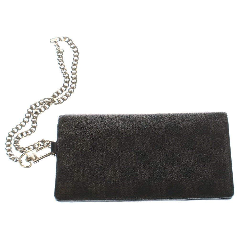LOUIS VUITTON(ルイヴィトン) ダミエグラフィット ポルトフォイユ・アコルデオン ウォレットチェーン付き PVC 長財布 ブラック N60023