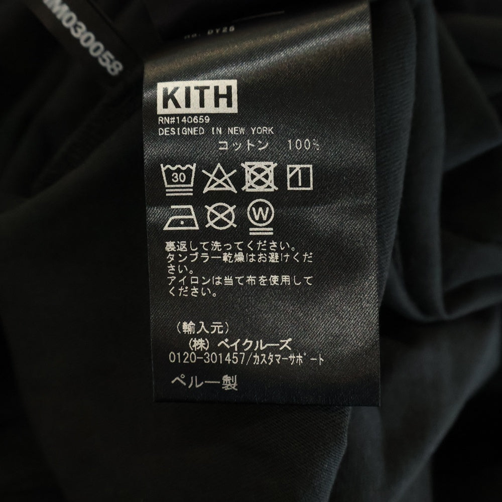 KITH(キス) SUPERWAXX CLASSIC LOGO L/S TEE スーパーワックス クラシックロゴ 長袖Tシャツ カットソー ブラック 21-070-060-0027-1-0