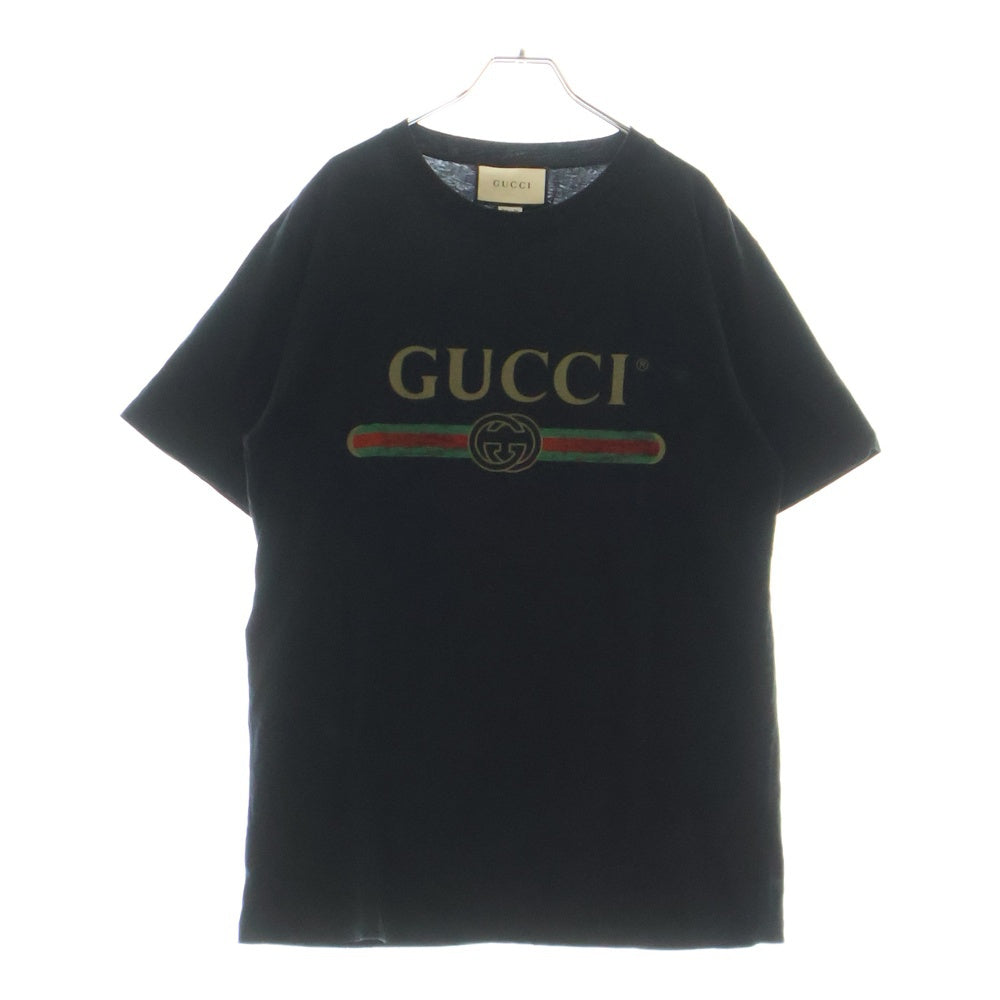 GUCCI(グッチ) オーバーサイズ ロゴ コットン Tシャツ 半袖カットソー 457095