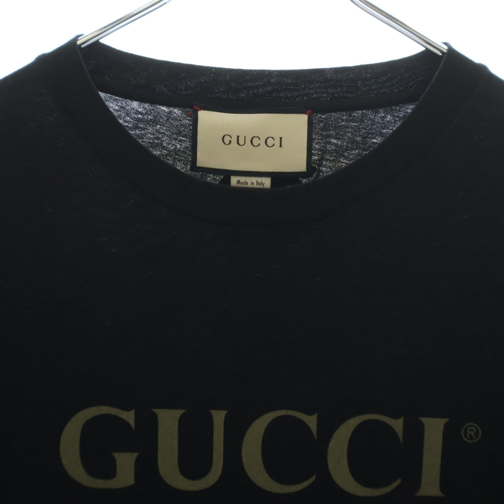 GUCCI(グッチ) オーバーサイズ ロゴ コットン Tシャツ 半袖カットソー 457095