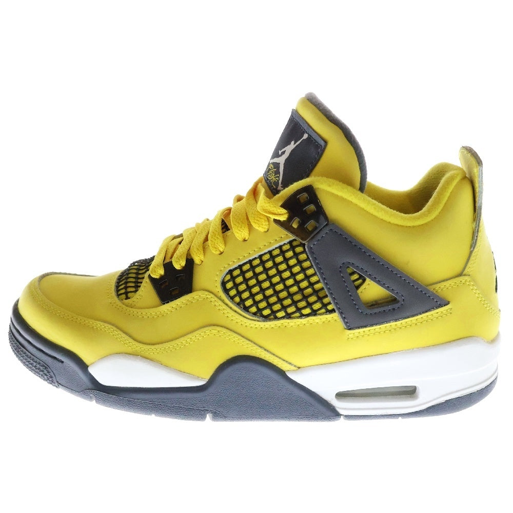 NIKE(ナイキ) AIR JORDAN 4 RETRO GS エアジョーダン 4 レトロ ミッドカットスニーカー シューズ US6.5Y/24.5cm イエロー 408452-700