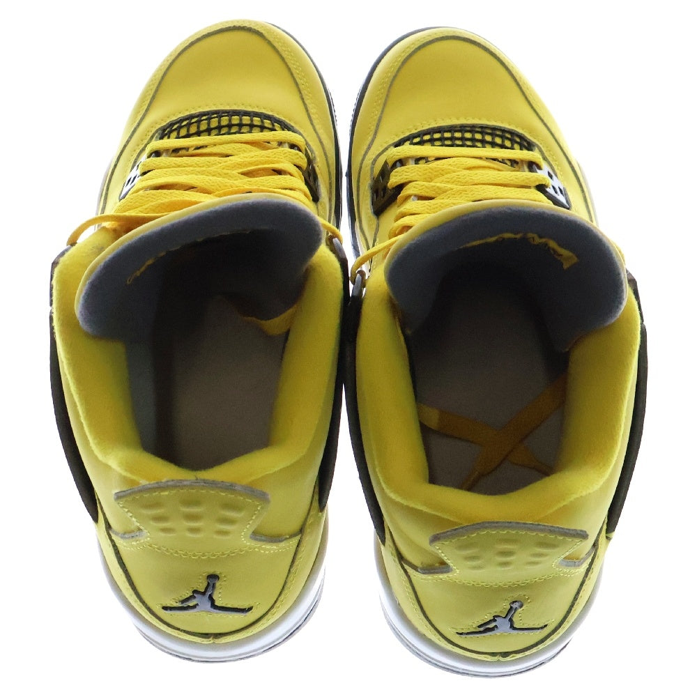NIKE(ナイキ) AIR JORDAN 4 RETRO GS エアジョーダン 4 レトロ ミッドカットスニーカー シューズ US6.5Y/24.5cm イエロー 408452-700