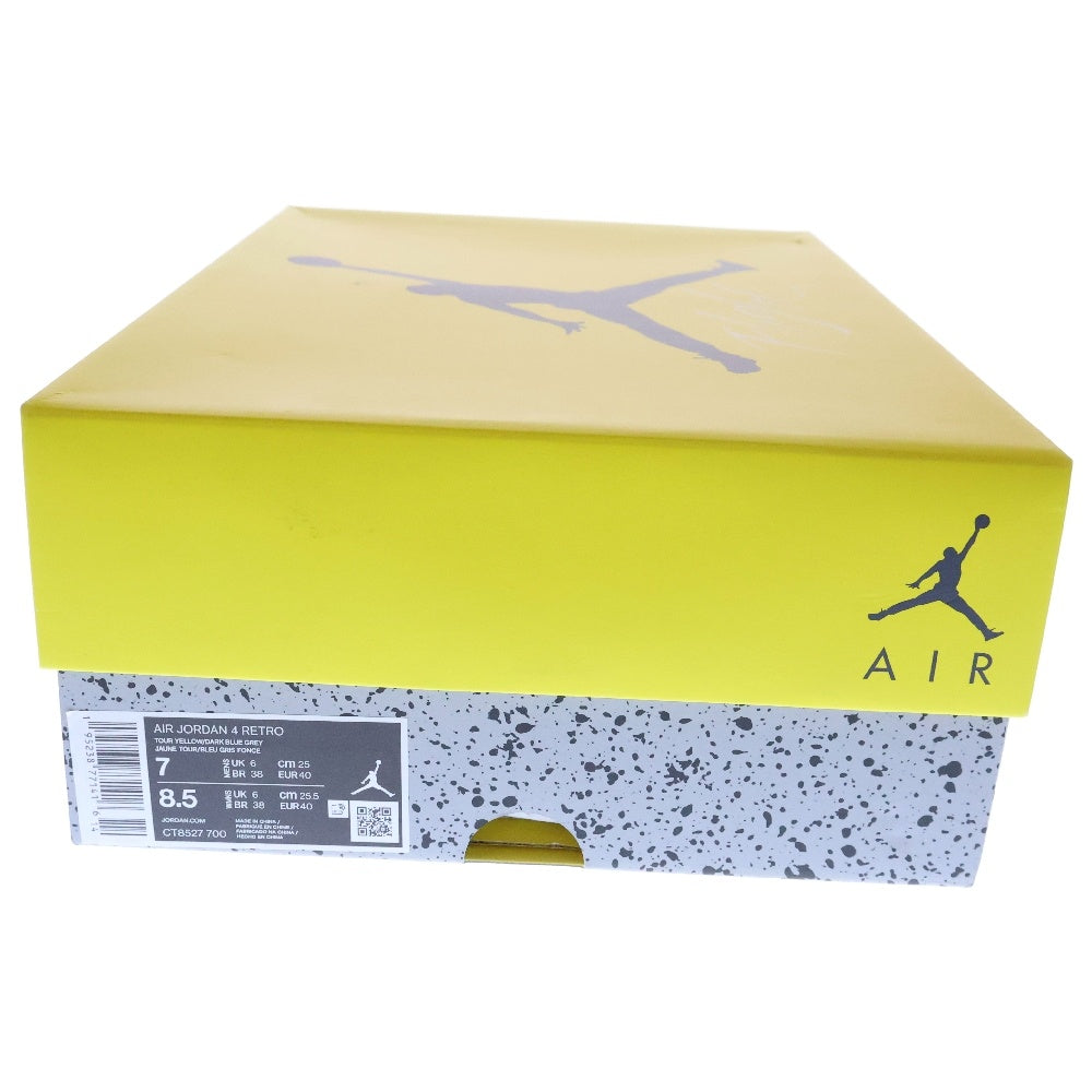 NIKE(ナイキ) AIR JORDAN 4 RETRO TOUR YELLOW エアジョーダン レトロ ハイカットスニーカー シューズ ツアー イエロー US7/25cm CT8527-700