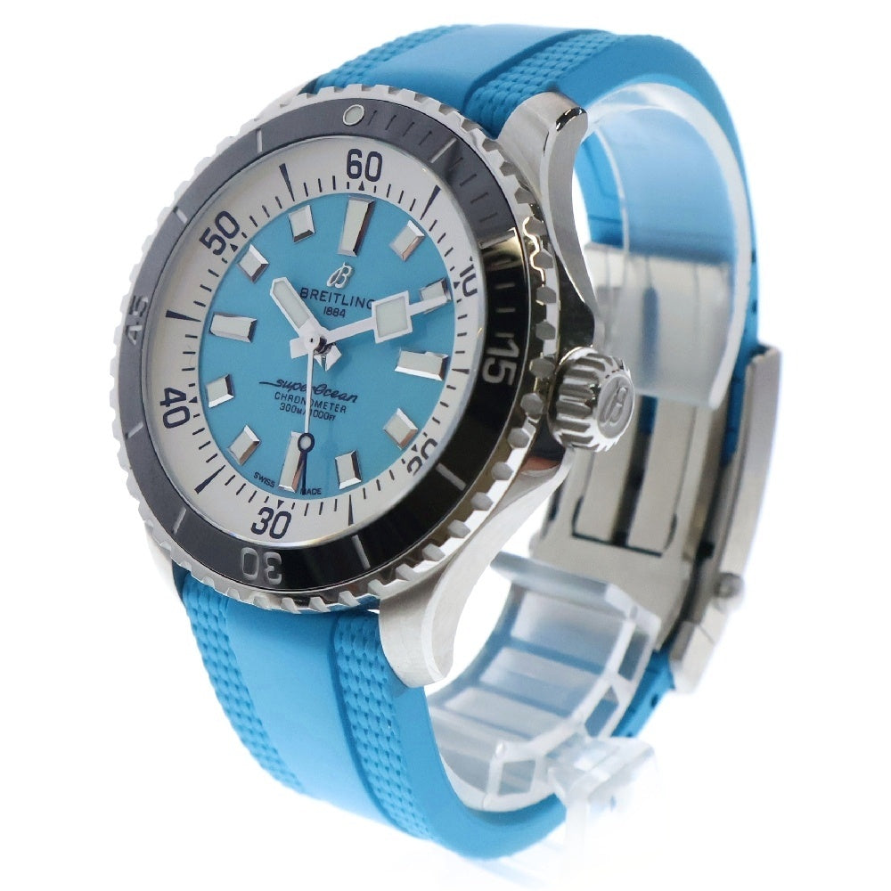 BREITLING(ブライトリング) スーパーオーシャンオートマチック36 ターコイズ文字盤 SS×ラバー 自動巻き