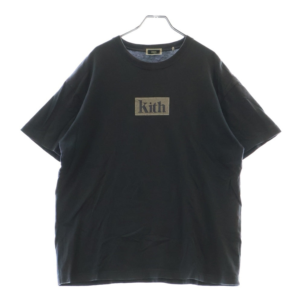 KITH(キス) ロゴプリント クルーネック コットン 半袖Tシャツ カットソー ブルー