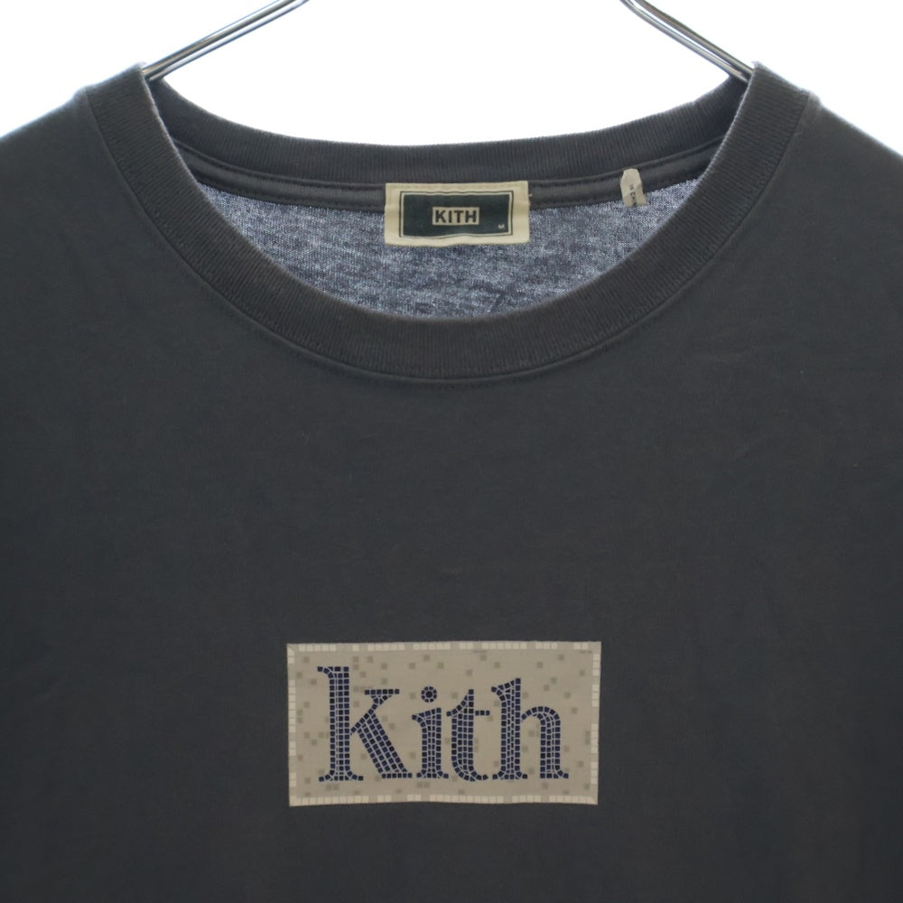 KITH(キス) ロゴプリント クルーネック コットン 半袖Tシャツ カットソー ブルー