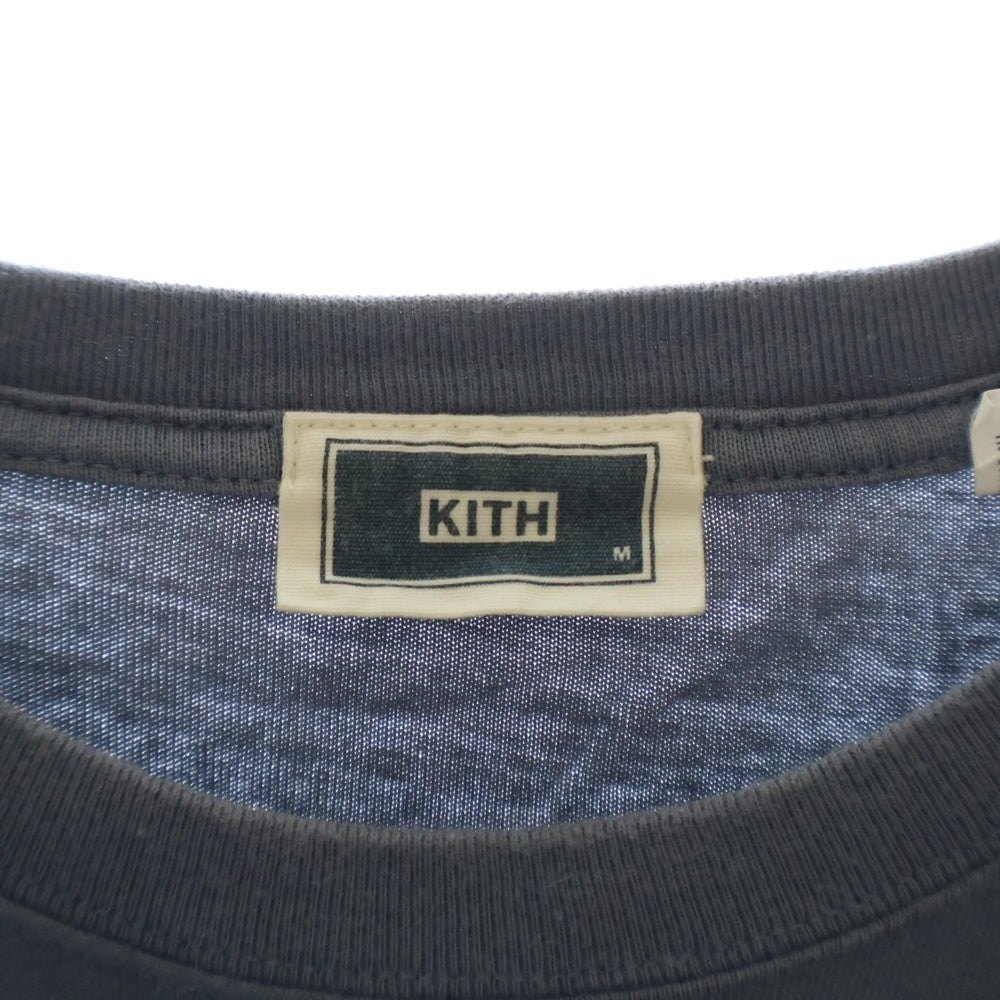 KITH(キス) ロゴプリント クルーネック コットン 半袖Tシャツ カットソー ブルー