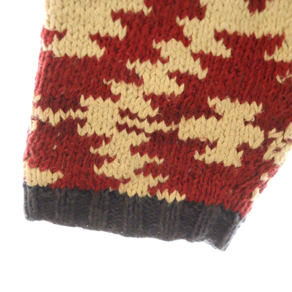 POLO RALPH LAUREN(ポロラルフローレン) 90S RL95 Patchwork Knit 両面パッチワーク柄 ケーブルニットセーター マルチ