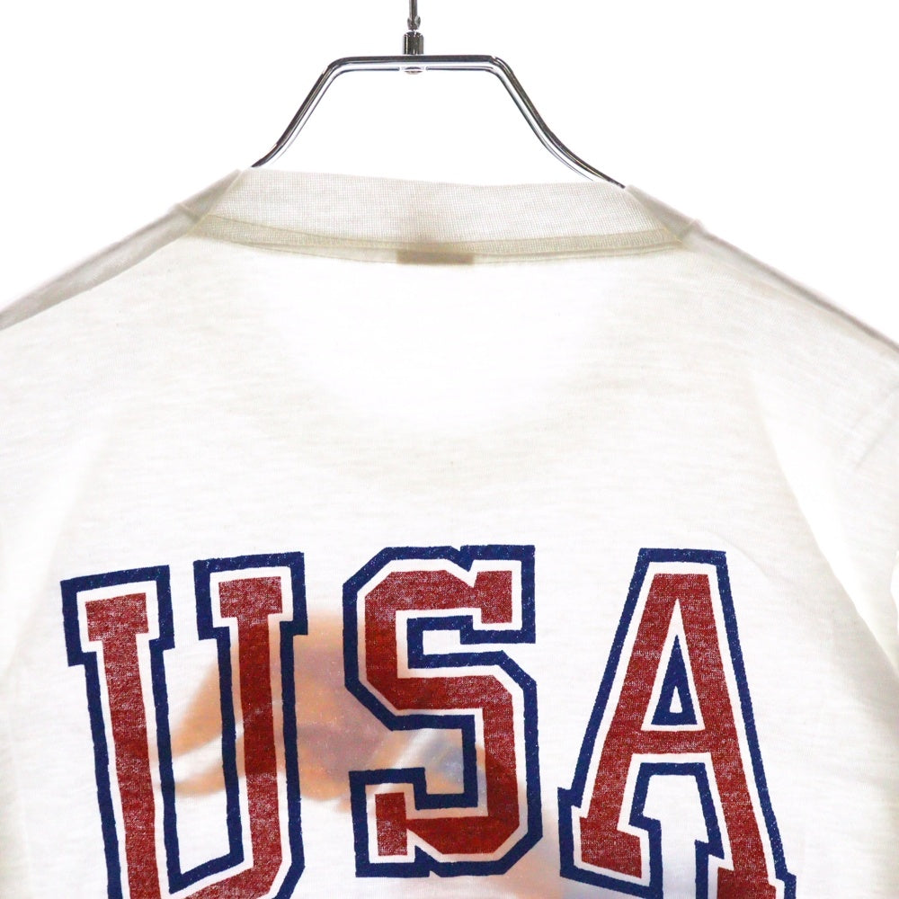 VINTAGE(ヴィンテージ) 80S SCREEN STARS GAMES スクリーンスターズ グラフィックプリント クルーネック コットン 半袖Tシャツ カットソー ホワイト