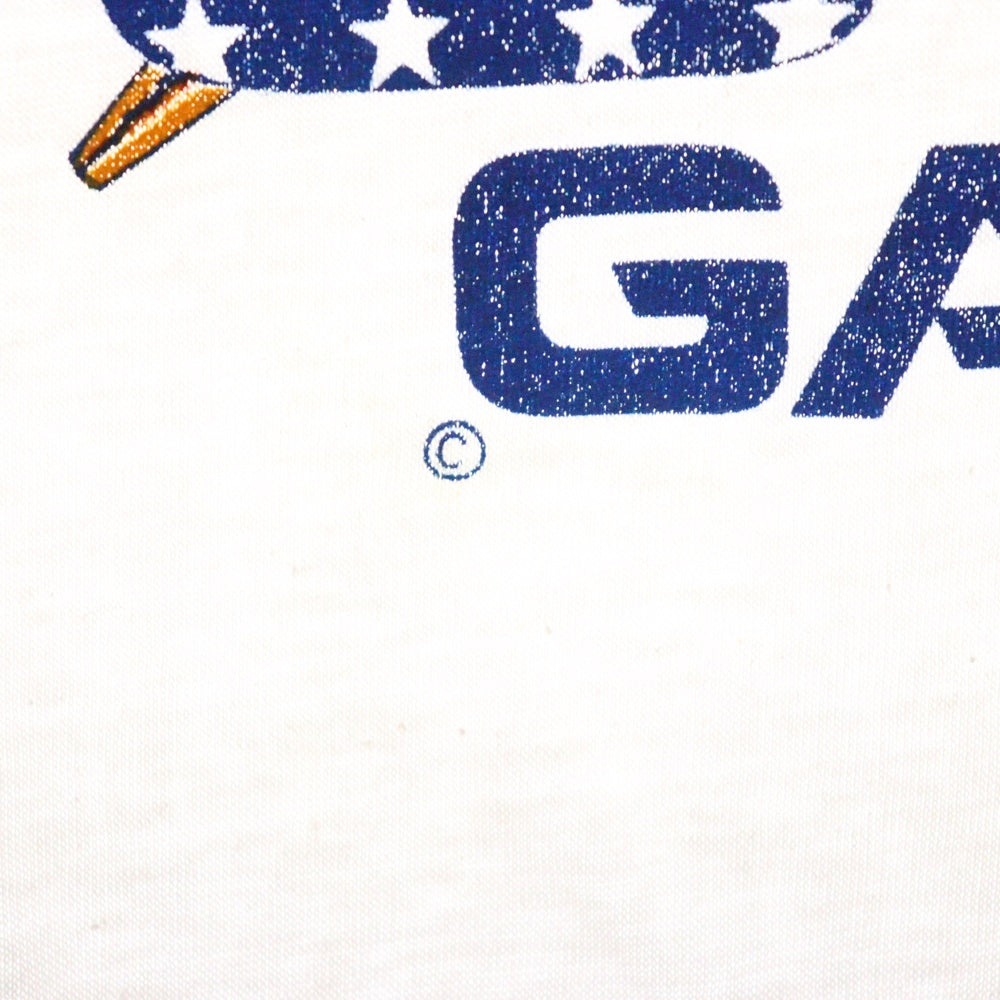 VINTAGE(ヴィンテージ) 80S SCREEN STARS GAMES スクリーンスターズ グラフィックプリント クルーネック コットン 半袖Tシャツ カットソー ホワイト