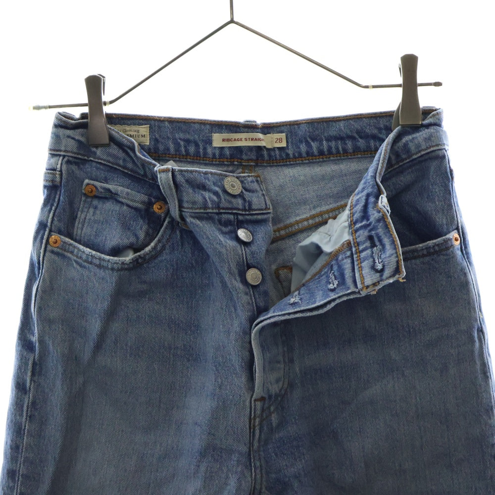 Levi's premium(リーバイスプレミアム) ボタンフライ クラッシュ加工 カットオフ デニムパンツ インディゴ 72693-0000