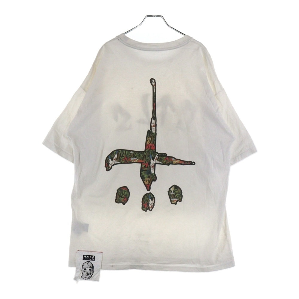 cvtvlist(カタリスト) 23AW Drunk aloha tee ロゴプリント クルーネック コットン 半袖Tシャツ カットソー ホワイト 2201060305