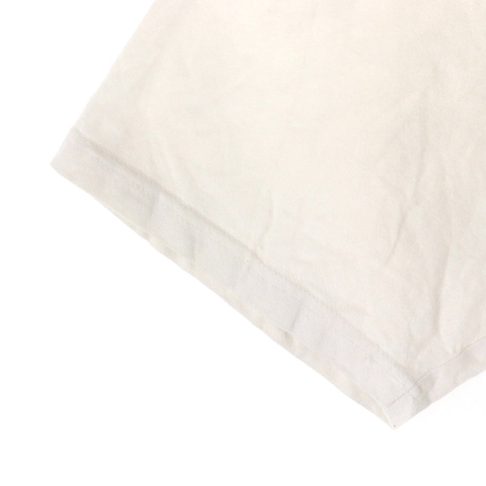 cvtvlist(カタリスト) 23AW Drunk aloha tee ロゴプリント クルーネック コットン 半袖Tシャツ カットソー ホワイト 2201060305