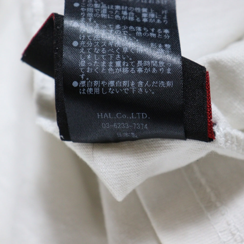 cvtvlist(カタリスト) 23AW Drunk aloha tee ロゴプリント クルーネック コットン 半袖Tシャツ カットソー ホワイト 2201060305