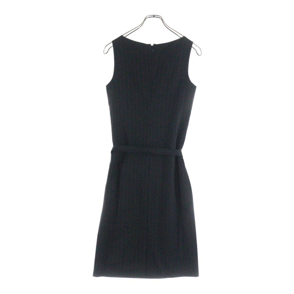 NO BRAND(ノーブランド) UNTITLED ON CLOSET ストライプ柄 ドレス ワンピース ブラック レディース