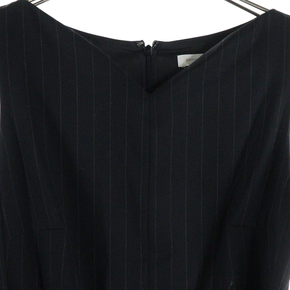 NO BRAND(ノーブランド) UNTITLED ON CLOSET ストライプ柄 ドレス ワンピース ブラック レディース
