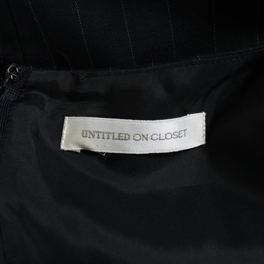 NO BRAND(ノーブランド) UNTITLED ON CLOSET ストライプ柄 ドレス ワンピース ブラック レディース