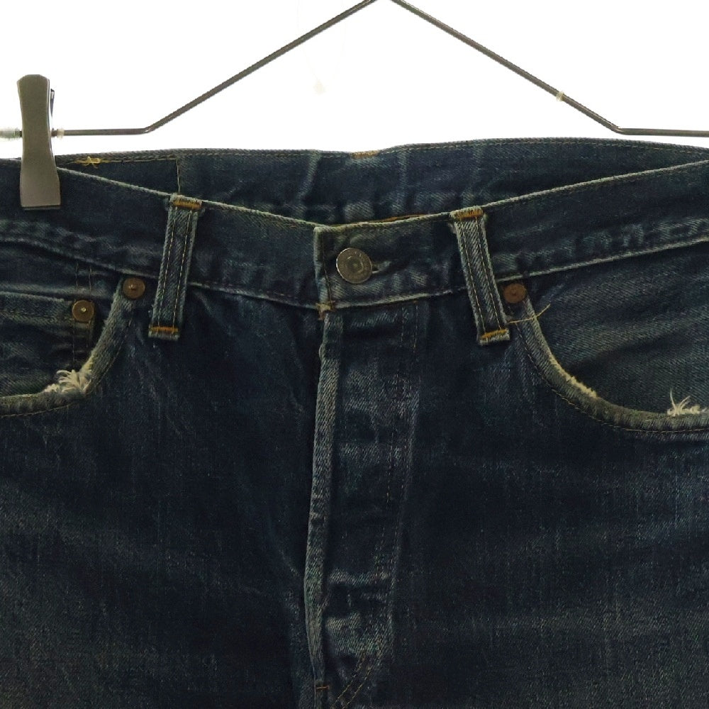 Levi's(リーバイス) 90S 501XX 復刻 ボタン裏555 バレンシア工場 USA製 BIGE ボタンフライ ストレートデニムパンツ インディゴ