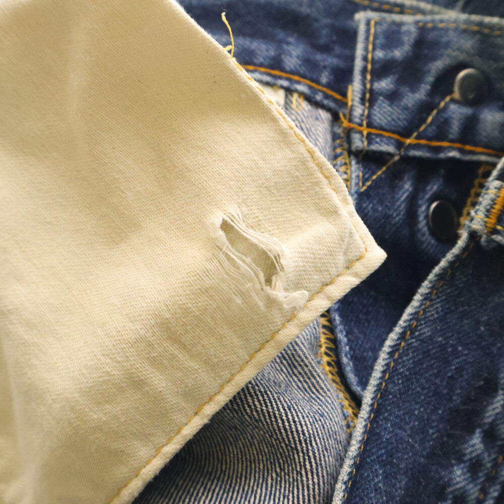 Levi's(リーバイス) 90S 501XX 復刻 ボタン裏555 バレンシア工場 USA製 BIGE ボタンフライ ストレートデニムパンツ インディゴ