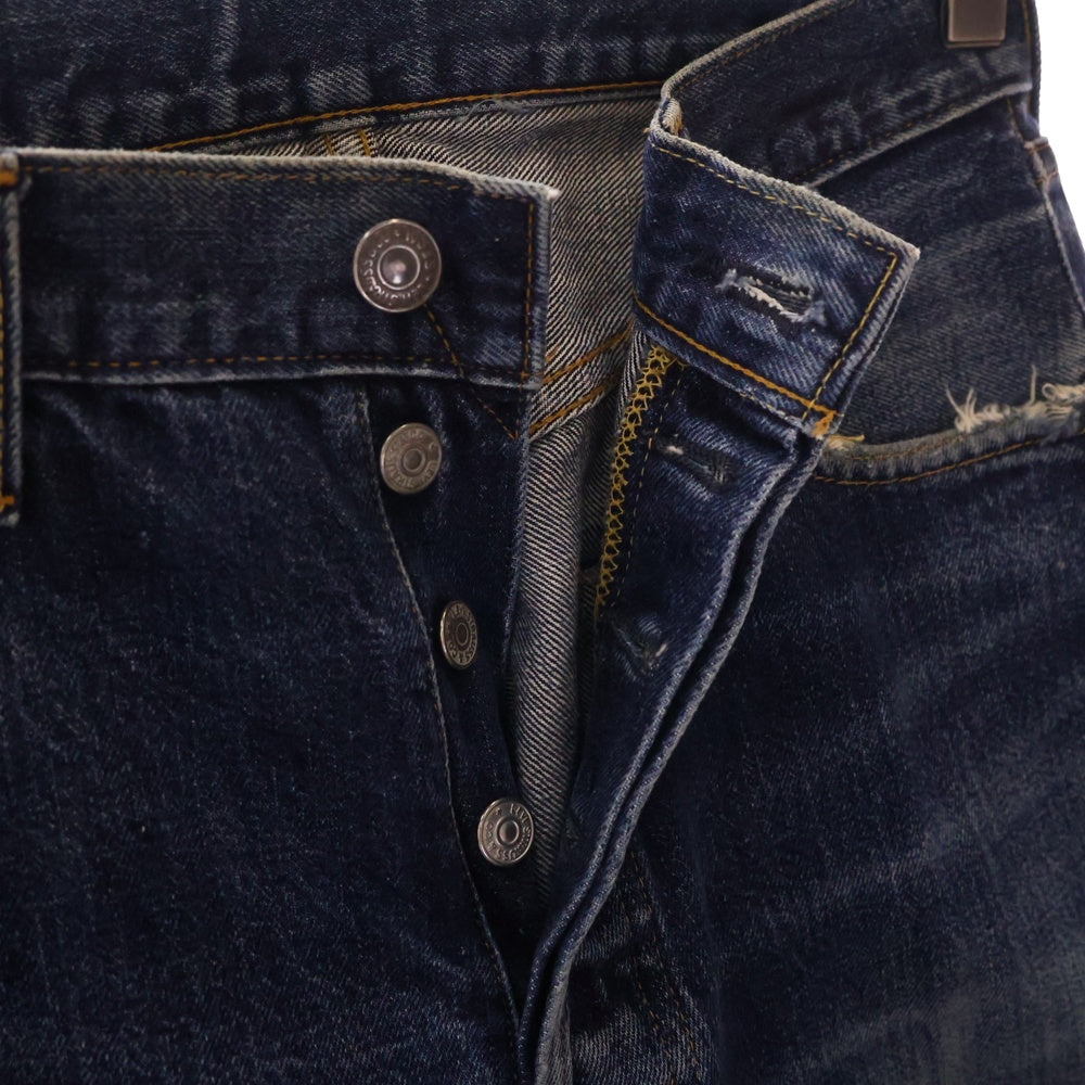 Levi's(リーバイス) 90S 501XX 復刻 ボタン裏555 バレンシア工場 USA製 BIGE ボタンフライ ストレートデニムパンツ インディゴ