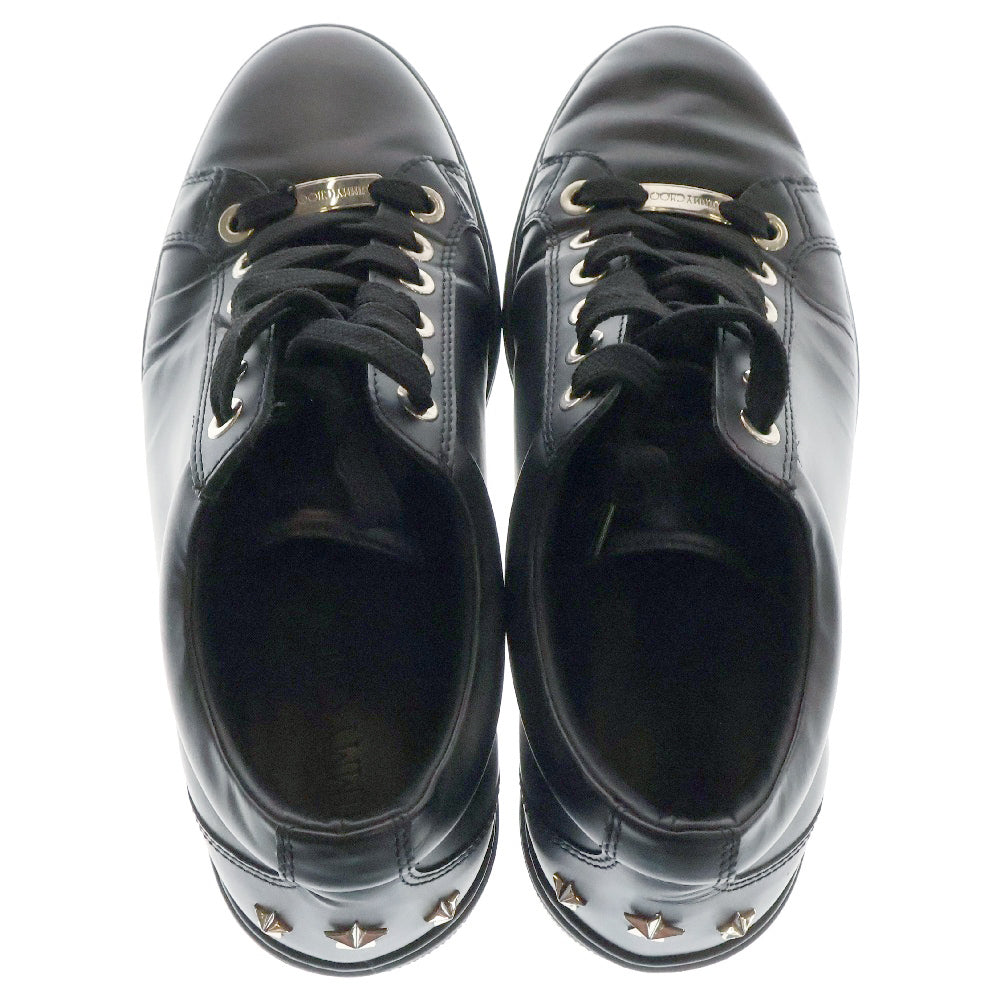 JIMMY CHOO(ジミーチュウ) CASH キャッシュ スライススタッズ ローカットスニーカー レザー ブラック