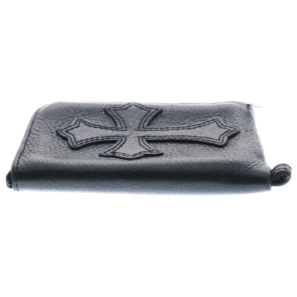 CHROME HEARTS(クロムハーツ) TINY ZIP タイニージップ クロスパッチ付き ダガージップ レザー ロングウォレット 財布 ブラック