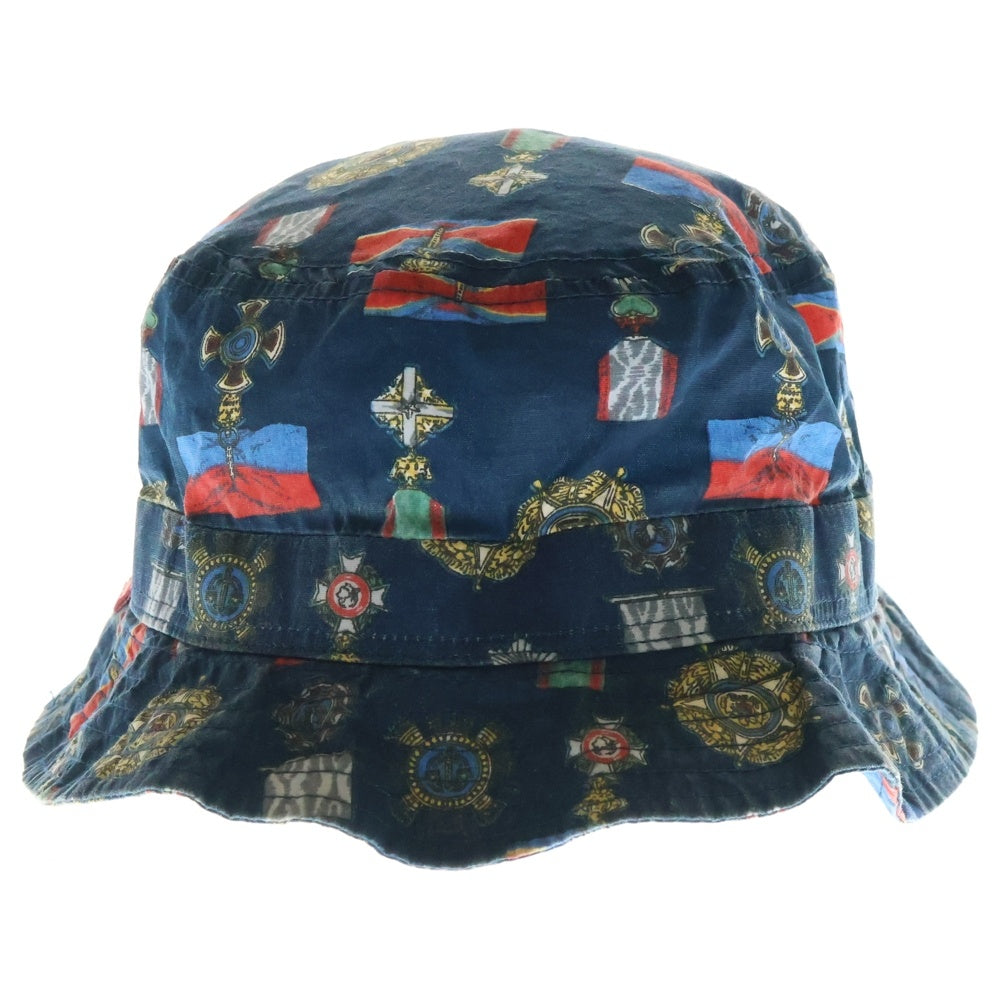 SUPREME(シュプリーム) 10SS Medals Crusher 総柄 メダルズ クラッシャー バケットハット ネイビー