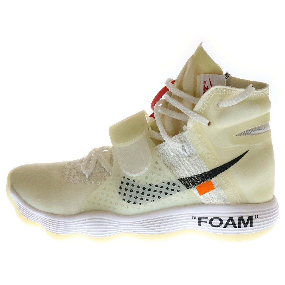 NIKE(ナイキ) ×OFF WHITE THE TEN REACT HYPERDUNK 2017 オフホワイト ザテン リアクトハイパーダンク ハイカットスニーカー アイボリー US10/28.0cm AJ4578-100