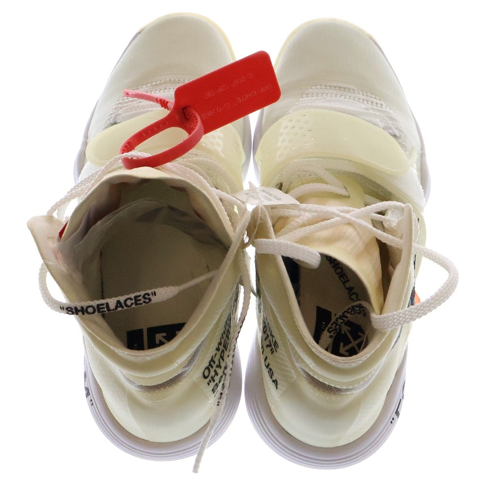 NIKE(ナイキ) ×OFF WHITE THE TEN REACT HYPERDUNK 2017 オフホワイト ザテン リアクトハイパーダンク ハイカットスニーカー アイボリー US10/28.0cm AJ4578-100