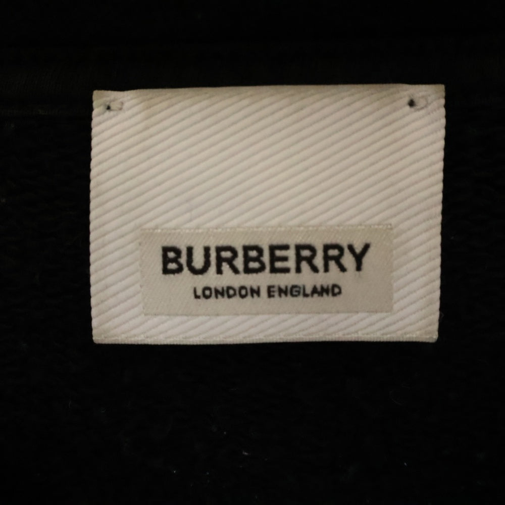 BURBERRY(バーバリー) ティッシ期 ヴィンテージチェックパネル オーバーサイズ スウェットジップアップパーカー ブラック 8024543