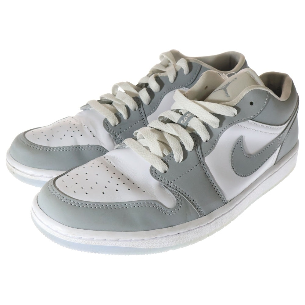 NIKE(ナイキ) WMNS AIR JORDAN 1 LOW WHITE/WOLF GREY-ALUMINUM エアジョーダン1 ロー US10/27.0cm グレー DC0774-105