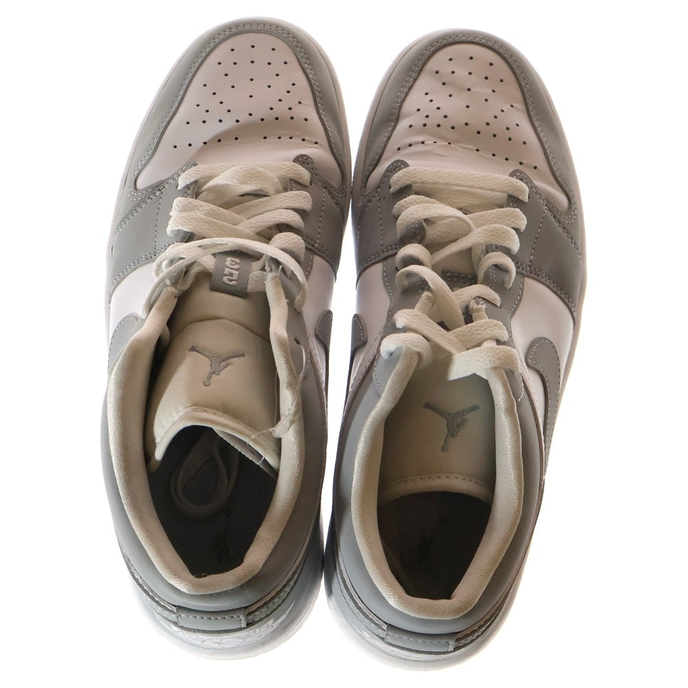 NIKE(ナイキ) WMNS AIR JORDAN 1 LOW WHITE/WOLF GREY-ALUMINUM エアジョーダン1 ロー US10/27.0cm グレー DC0774-105