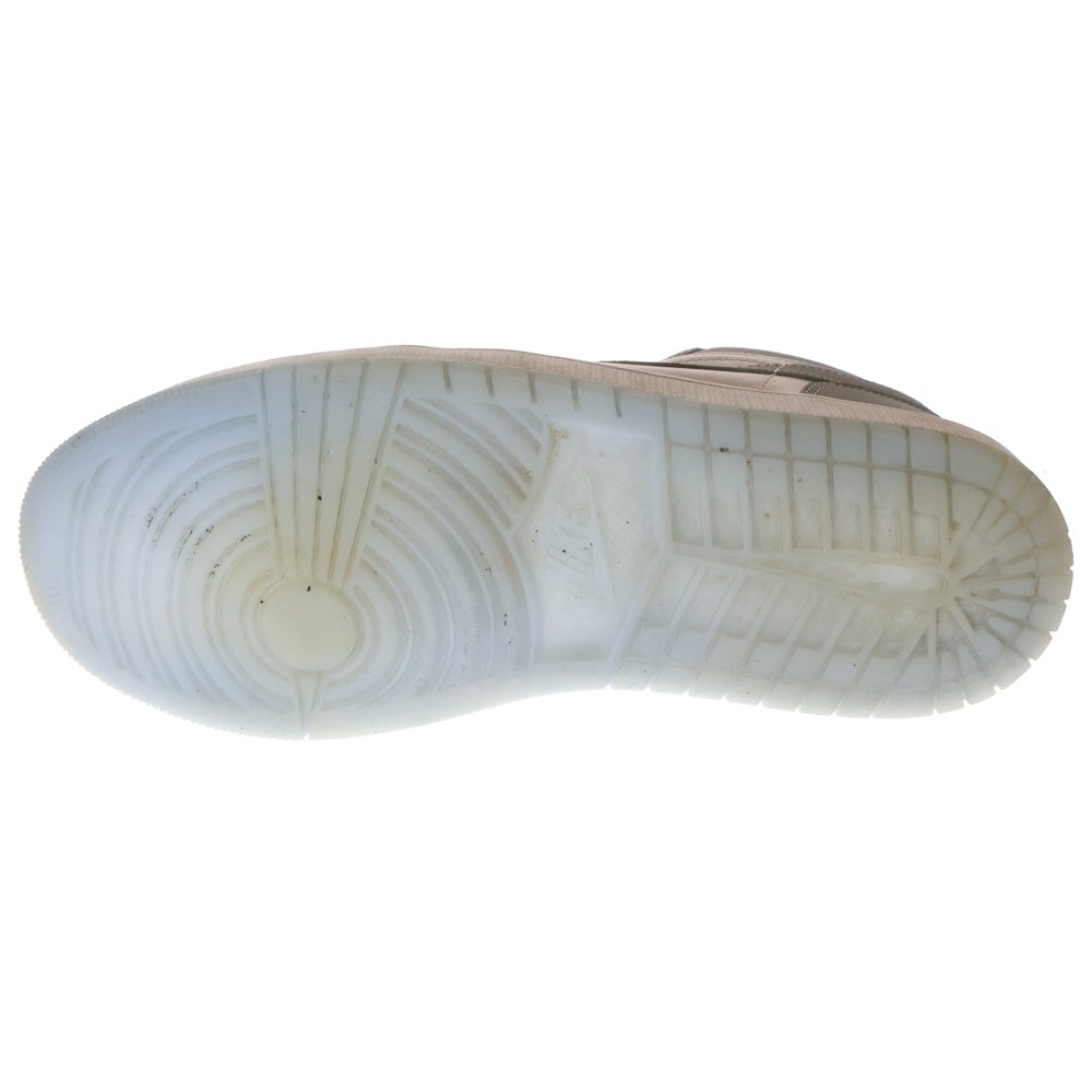 NIKE(ナイキ) WMNS AIR JORDAN 1 LOW WHITE/WOLF GREY-ALUMINUM エアジョーダン1 ロー US10/27.0cm グレー DC0774-105