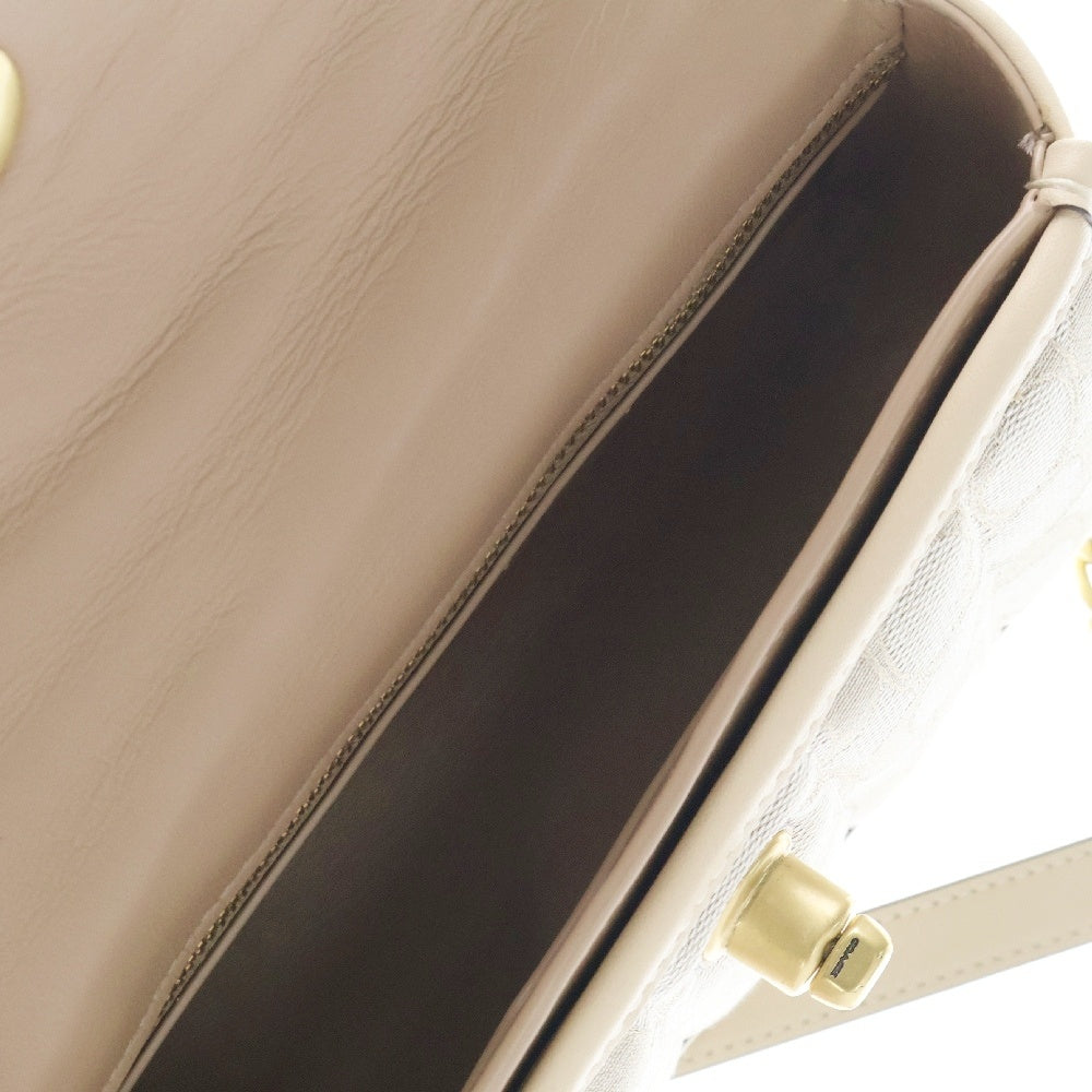 COACH(コーチ) ターンロック クラッチ20 シグネチャー 2way Hand Bag ハンドバッグ ベージュ C5279