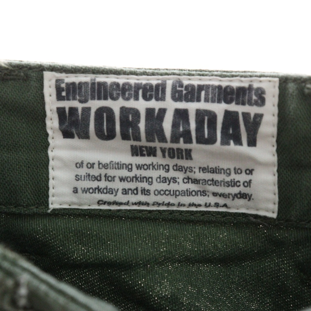 Engineered Garments(エンジニアド ガーメンツ) WORKDAY REVERSE SATEEN FATIGUE PANTS ワークデイ リバースサテン ファティーグ カーゴパンツ カーキ