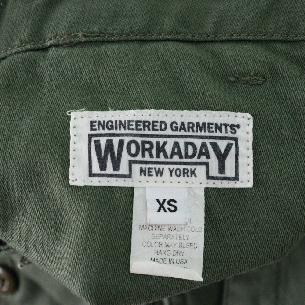 Engineered Garments(エンジニアド ガーメンツ) WORKDAY REVERSE SATEEN FATIGUE PANTS ワークデイ リバースサテン ファティーグ カーゴパンツ カーキ