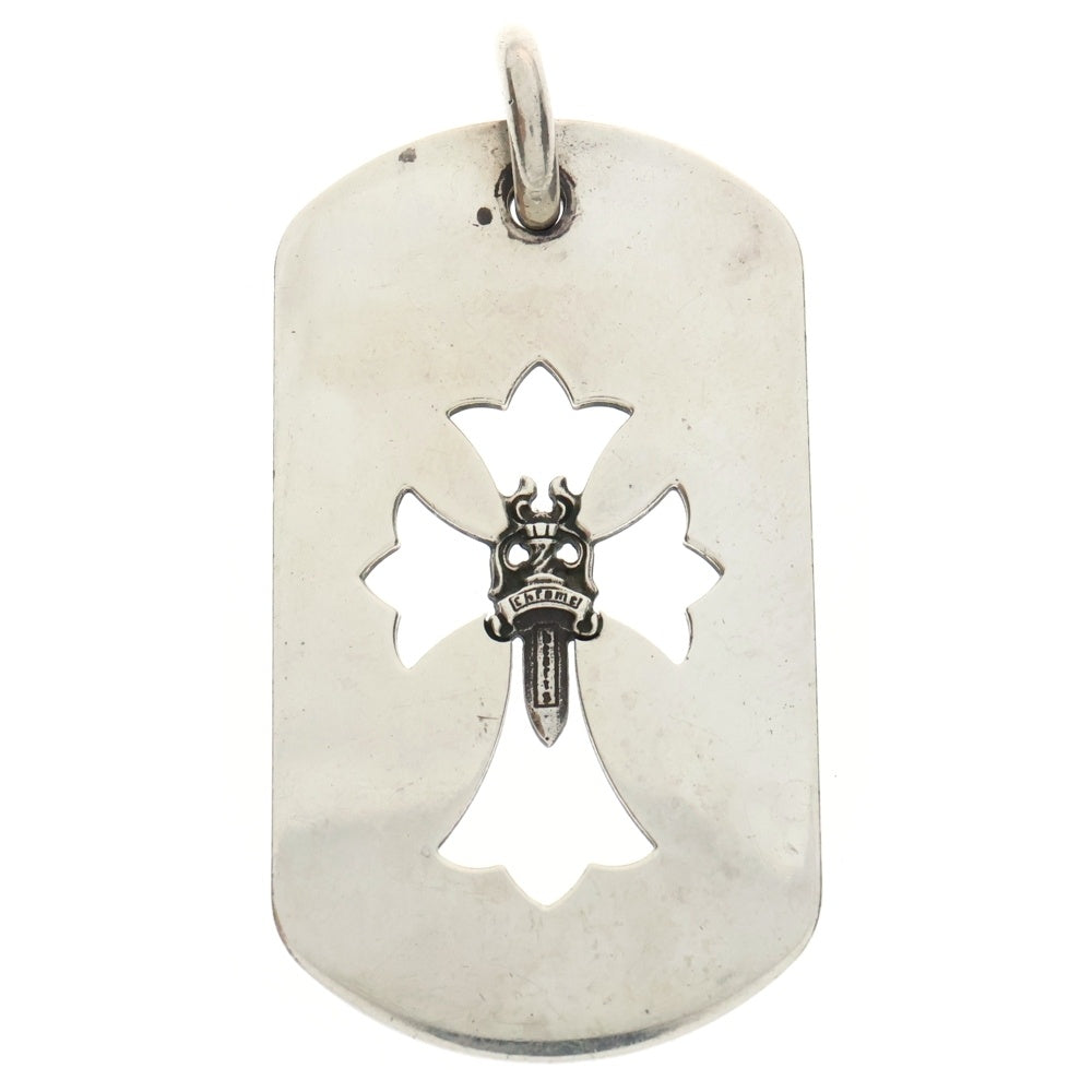 CHROME HEARTS(クロムハーツ) D TAG LRG CO CRS カットアウトクロスドッグタグ ラージ ペンダントトップ シルバー BCA239