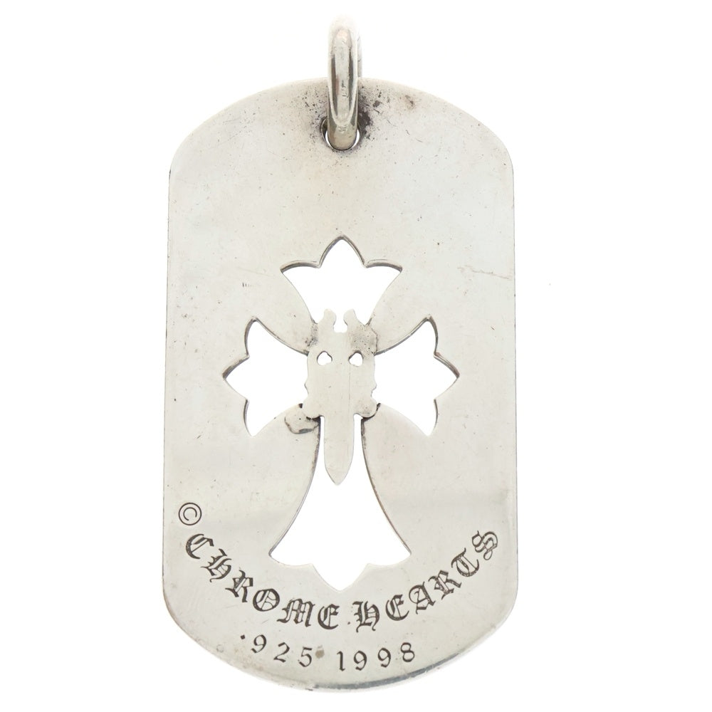 CHROME HEARTS(クロムハーツ) D TAG LRG CO CRS カットアウトクロスドッグタグ ラージ ペンダントトップ シルバー BCA239